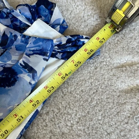 Eliza J Blue and White Floral Maxi Dress - Picture 8 of 10